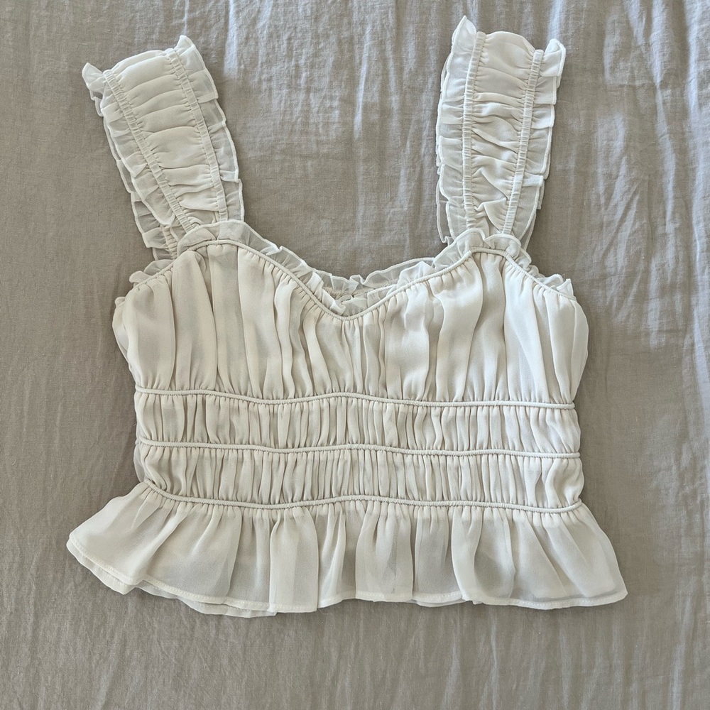 Astr Cream Ruffled Blouse - Picture 3 of 4